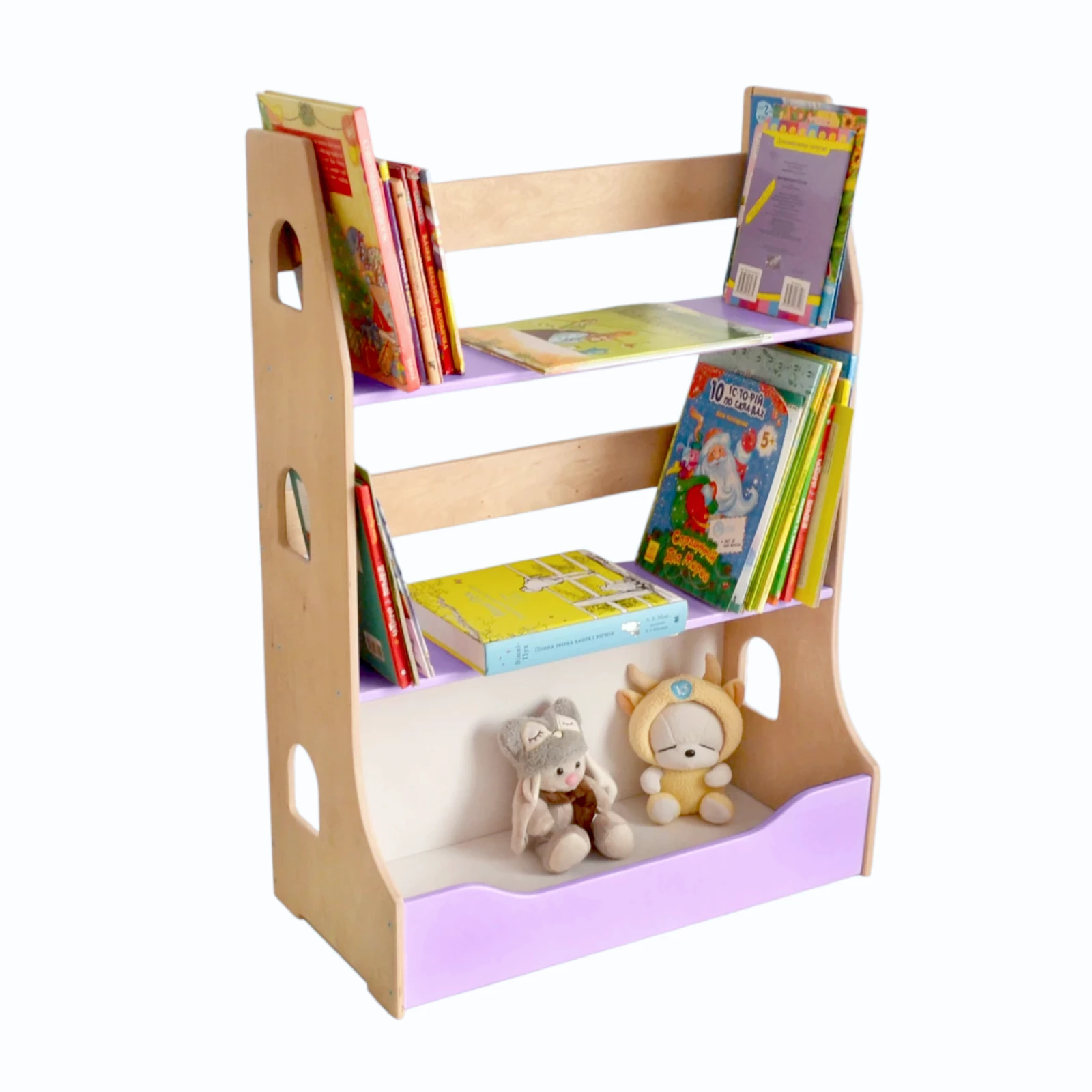 Półka do pokoju dziecięcego z szufladą na książki i zabawki