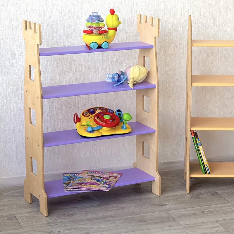 Półka dziecięca na zabawki w kształcie bajkowego zamku