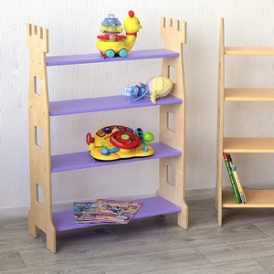 Półka dziecięca na zabawki w kształcie bajkowego zamku