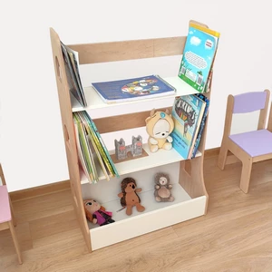 Półka dziecięca na zabawki i książki z szufladą