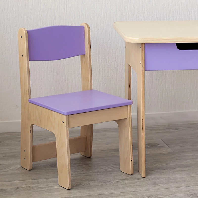 Drewniane krzesełko dziecięce dla dzieci 2–5 lat fioletowe
