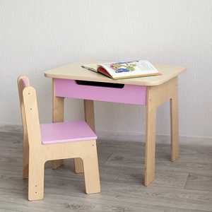 Różowy stolik i krzesełko dziecięce dla dziewczynek