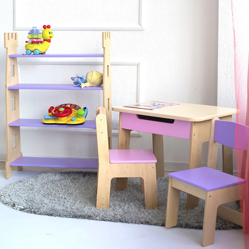 Półka na zabawki i książki w kształcie fortecy dla dzieci