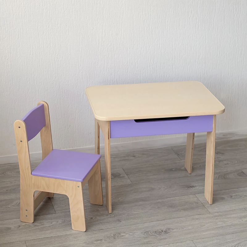 Zestaw mebli dziecięcych: stolik i krzesełko do rysowania i nauki