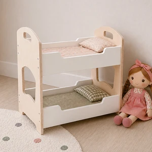 Drewniane łóżeczko dla lalek Baby Born piętrowe