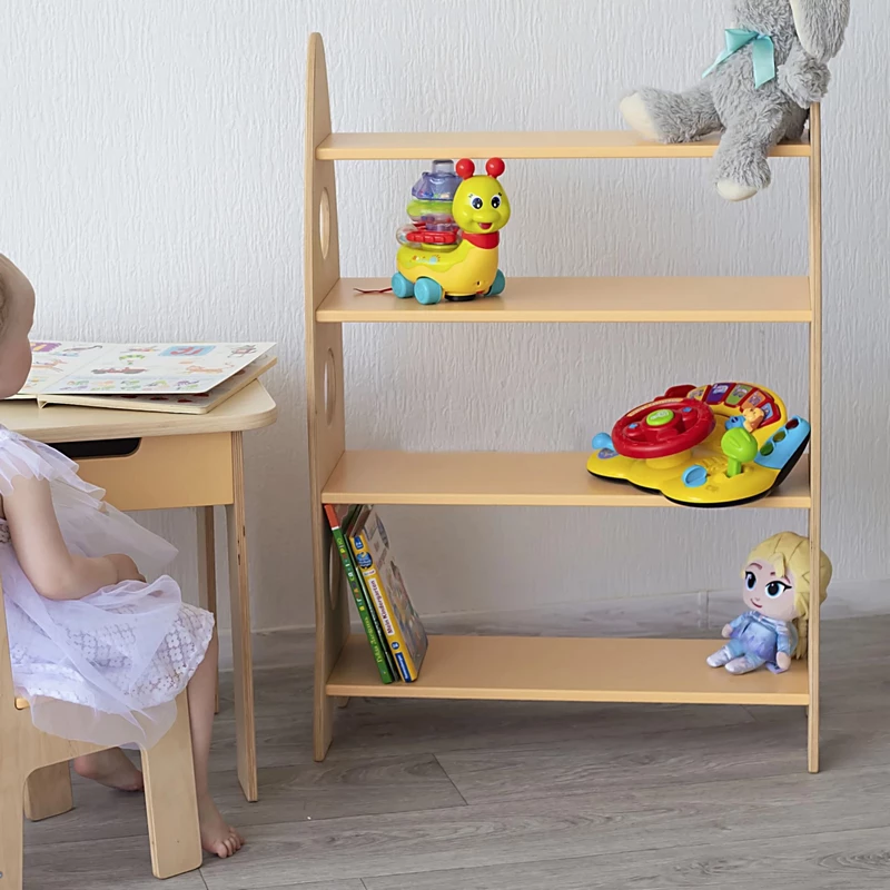 Dziecięca półka, regał na zabawki rakietowe półka dziecięca na zabawki i książki z szufladą, półka dziecięca w pokoju dziecięcym, meble dziecięce, półka dla dziecka, półka do przechowywania zabawek i książek